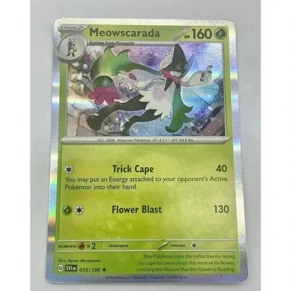 Meowscarada Scarlet & Violet 015/198 Base Set Pokemon TCG Holo Mint‎ Unplayed